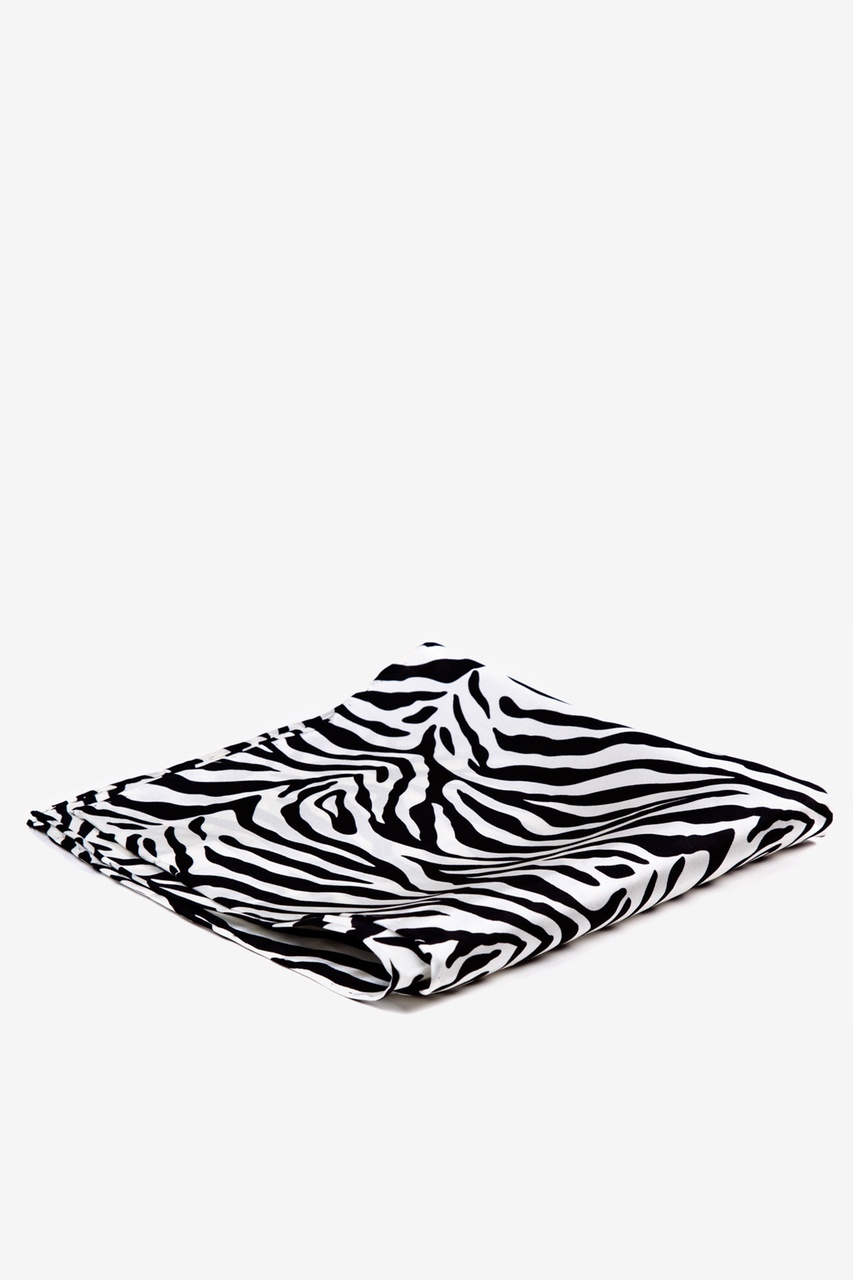 Zebra Print 16" Pocket Square